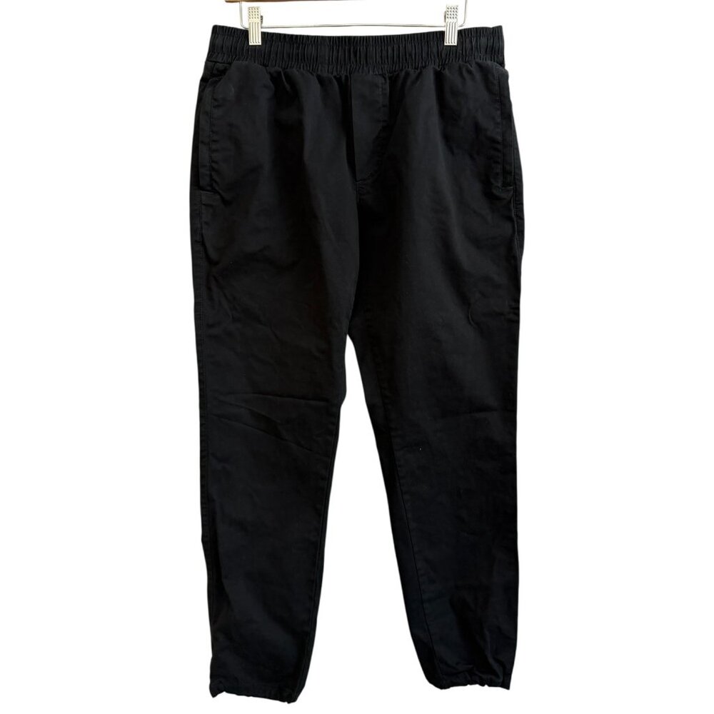 Arne‎ Mens Twill Jogger Chino Pants Black Size M Short Leg Minimalist Normcore